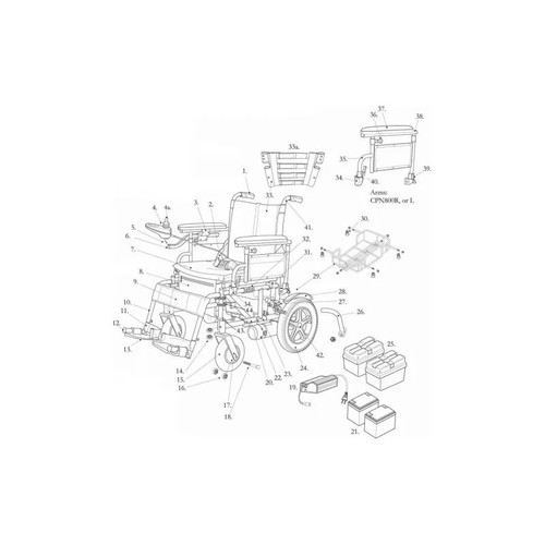 Drive Devilbiss Healthcare - Stds5D46L2 - Medical Side Frame,Left,Fixed Arm,5D,Ssp2
