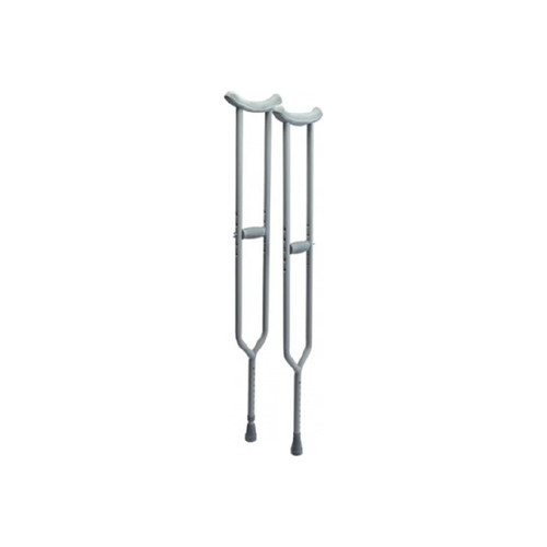 Graham Field - 3615A - Bariatric Underarm Crutches Steel Frame Tall Adult 600 Lbs Weight Capacity 54 To 62 Inch Crutch Height Push Button / Wing Nut Adjustment