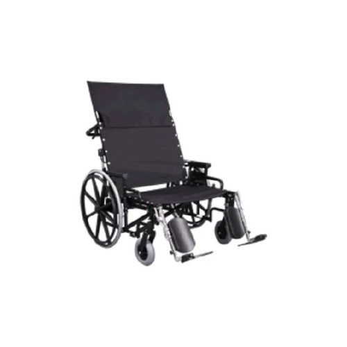 Graham Field - Regency Xl 2000 Heavy Duty - 67262050R - Health Products Bariatric Reclining Wheelchair Dual Axle Full Length Arm Swing - Away Elevating Legrest Black Upholstery 26 Inch Seat Width Adult 700 Lbs Weight Capacity