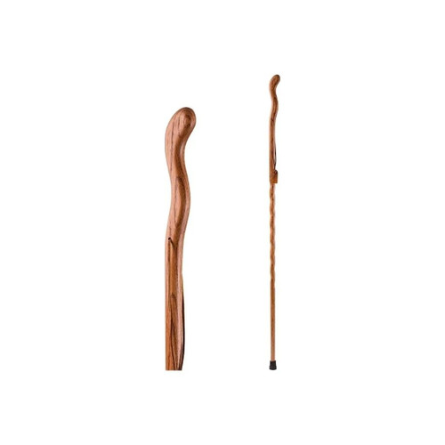 Mabis - Brazos Twisted Fitness Walker - 602-3000-1092 - Walking Stick Wood 55 Inch Height Tan