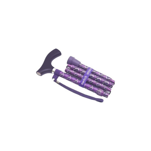 Mabis - Switch Sticks - 502-2000-5115 - Folding Cane Aluminum 32 To 37 Inch Height Viking Print
