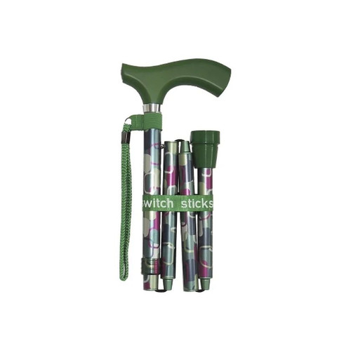 Mabis - Switch Sticks - 502-2000-5134 - Folding Cane Aluminum 32 To 37 Inch Height Vienna Print