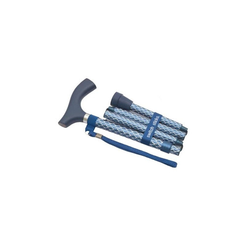 Mabis - Switch Sticks - 502-2000-5200 - Folding Cane Aluminum 32 To 37 Inch Height Azure Blue