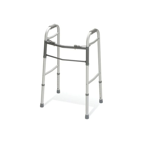 Medline - Guardian - G30757W - Dual Release Folding Walker Adjustable Height Premium Easy Care Aluminum Frame 300 Lbs Weight Capacity 32 - 1/2 To 39 - Inch