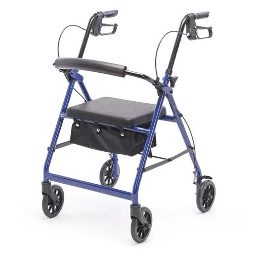 Proactive Medical - Protekt - Rladst6-Blu - Products - 4 Wheel Rollator Blue Steel Frame