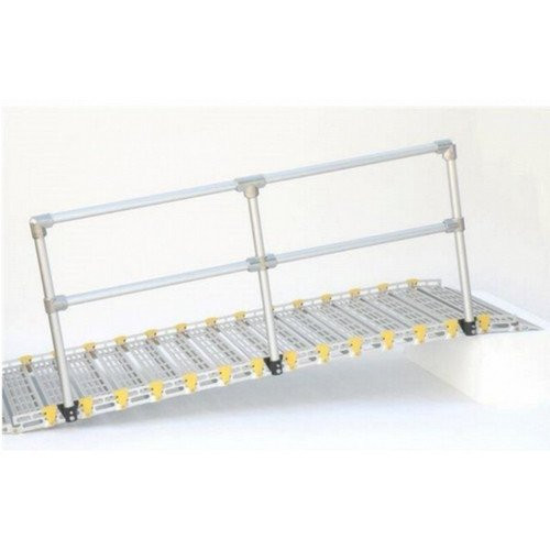 Roll-A-Ramp - 4040-12 - Aluminum Handrail Straight Ends, 12' Handrail, Fits Length: 14' & 15' Ramps