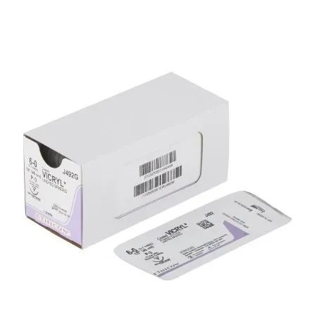 Johnson & - Coated Vicryl - J492G - Suture, Ud Br Ct 6 - 0 1 8" P3 - Dozen/12