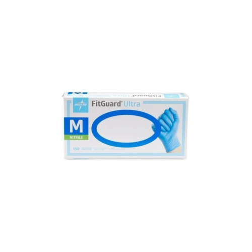 Medline - Fitguard - Fg2702 - Ultra Exam Glove Medium Nonsterile Nitrile Standard Cuff Length Fully Textured Blue Chemo Tested - Case/1500