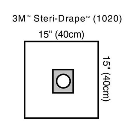 3M - 1030 - Medium Drape With Adhesive Aperture, 31" X 51" - Box/10
