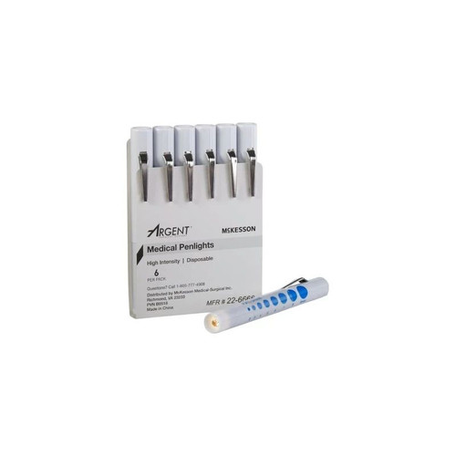 Mckesson - 22-6666 - Penlight White Light 4 - 1/2 Inch Disposable - Package/6
