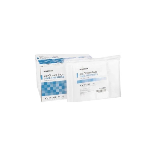 Mckesson - 4581 - Reclosable Bag 8 X 10 Inch Polyethylene Clear Zipper Closure - Case/30
