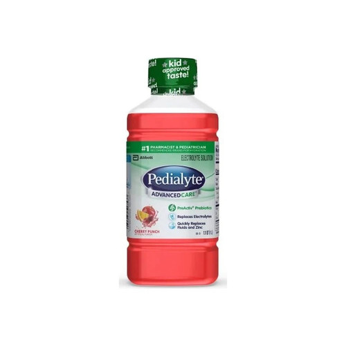 Abbott - Pedialyte Advancedcare - 63057 - Oral Electrolyte Solution Cherry Punch Flavor 33.8 Oz. - Case/8