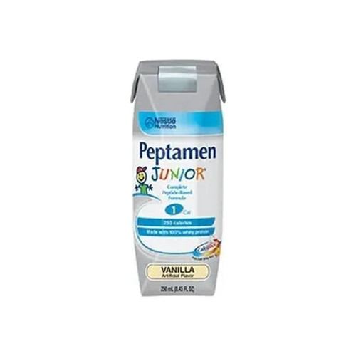 Nestle - 9871616252 - Peptamen Junior Complete Elemental Vanilla Flavor Liquid 8 Oz Can, 250 Calories, Lactose - Free, Gluten - Free - Case/24