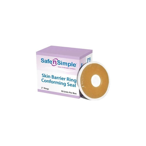 Safe N Simple - Safe-N'Simple - Sns684U2 - Skin Barrier Ring Moldable Standard Wear Adhesive Without Tape Flange Universal System Hydrocolloid 2 Inch Diameter - Box/10