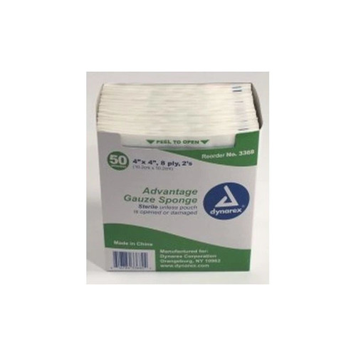 Dynarex - Advantage - 3368 - Gauze, Sponge Str 8Ply 4 X4 - Case/600