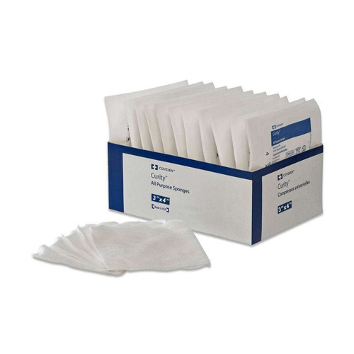 Cardinal Health - Curity - 7085 - Nonwoven Sponge 4 X Inch Tray Sterile 6 - Ply Square - Case/800