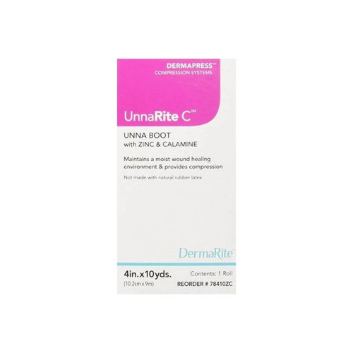 Dermarite - Unnarite C - 78410Zc - Unna Boot 4 Inch X 10 Yard Gauze Calamine / Zinc Oxide Nonsterile - Box/1