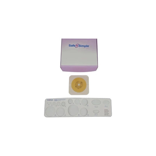 Safe N Simple - Sns7305214 - 5" X 2 - Piece Wafer, Standard Wear, Tape Collar, Beige, 57Mm, 1/4" Flange Cut - To - Fit - Case/80