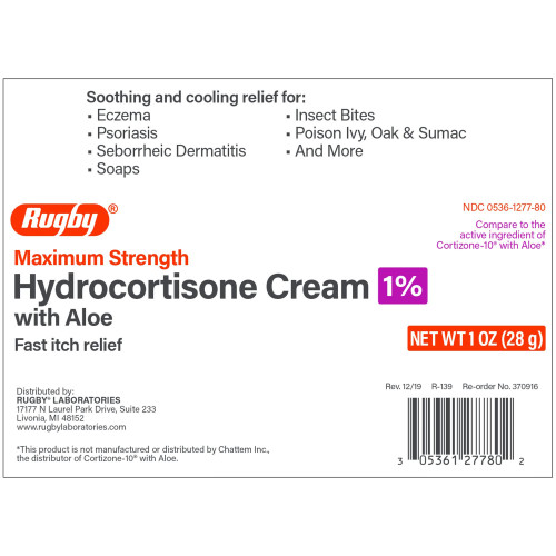 Major Pharmaceuticals - 00536140795 - Hydrocortisone+Aloe, Crm 1% 1Oz - Each