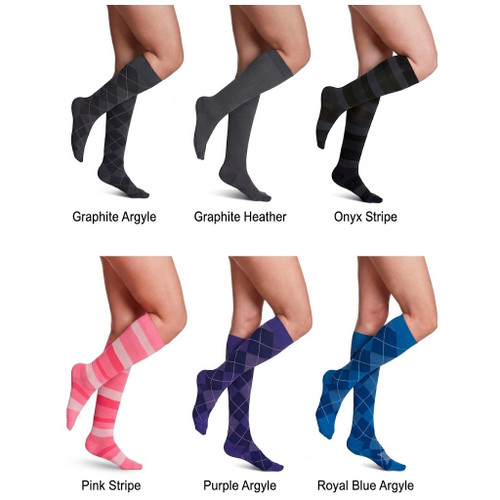 Sigvaris - 143Ca48 - Microfiber Shades For Women Calf, 15 - 20, Closed, Argyle - Each