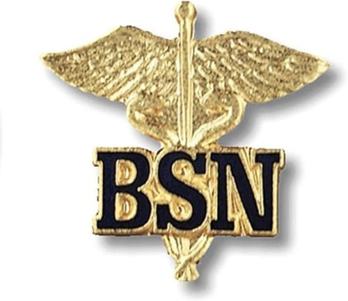 Prestige Medical - 2011 - Cloisonn&Eacute; Emblem Pins - Bachelor Of Science Nursing (Caduceus) - Each