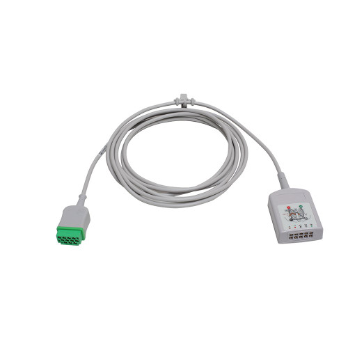 Ge Healthcare - 2106310-001 - Ecg Cable 3/5 Lead Connector Aha, 3.6M / 12 Foot For Use With Monitors - Each