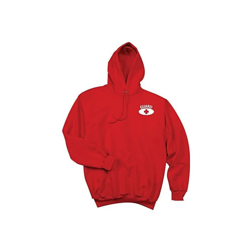 Kemp - 18-007-Red-Med - Sweat Shirt With Guard Logo In White