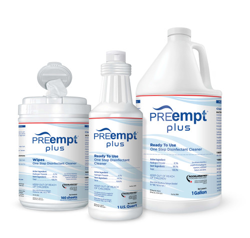 Contec - Preempt Plus - 2B105 - Surface Disinfectant Cleaner Peroxide Based Manual Pour Liquid 1 Gal Jug Unscented Nonsterile - Case/4
