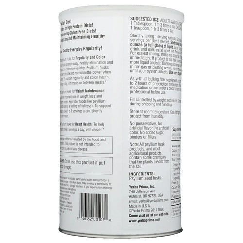 Yerba Prima - 466105 - Psyllium Whole Husk - Each