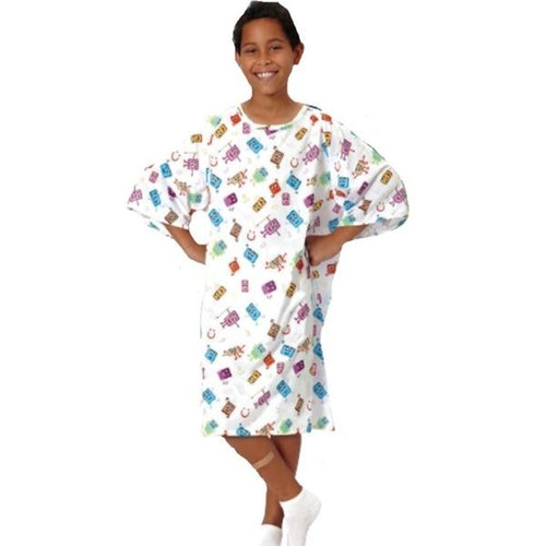 Fashion Seal - Mobies - 5521M - Gown, Pt W/Ties Wht Chld Med - Each