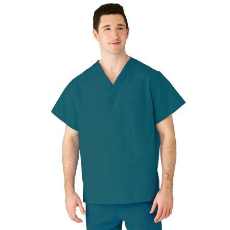 Medline - 610nbt5xl-Cm - Top,Scrub,Rev,A-Stat,Peacock,Med-Cc,5xl - Each