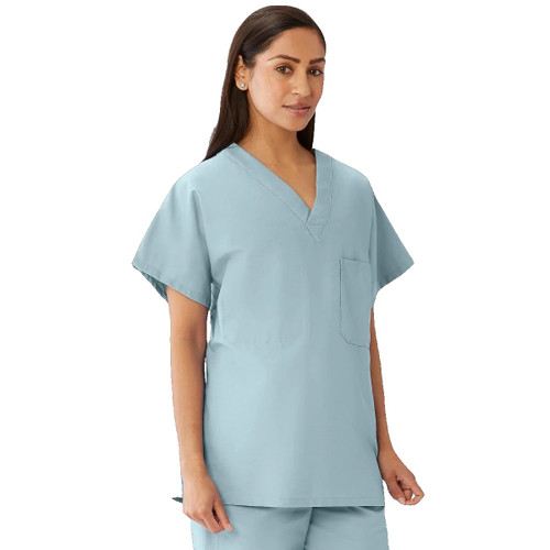 Medline - 6580mtys-Cm - Top,Scrub,Unisex,Cotton,Misty,Cm-Cc,Sm - Each