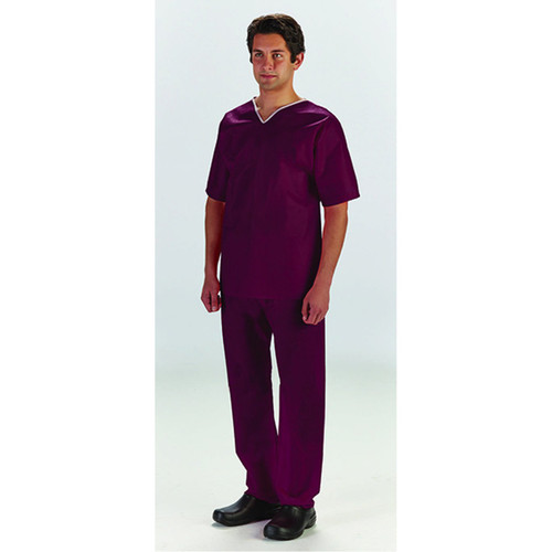 Graham Medical - 74698 - Scrub Pants, X - Large, Elastic Waist, Nonwoven, Maroon - Case/30