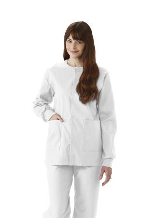 Medline - 8832xtqm - Jacket,Scrub,White,Ce,Usex Knit Cuf,Med - Each