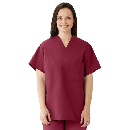 Medline - 910jwnxs-Cm - Top,Scrub,Rev,2pkt,Wine,Mdl-Cc,Xs - Each