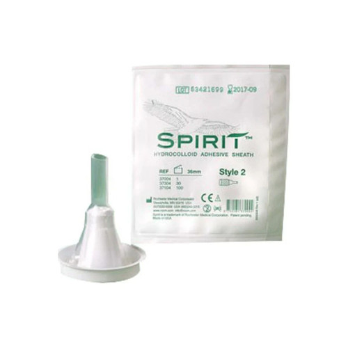 Bard Rochester - Spirit - 37104 - 2 Male External Catheter Self - Adhesive Band Hydrocolloid Silicone Large - Each