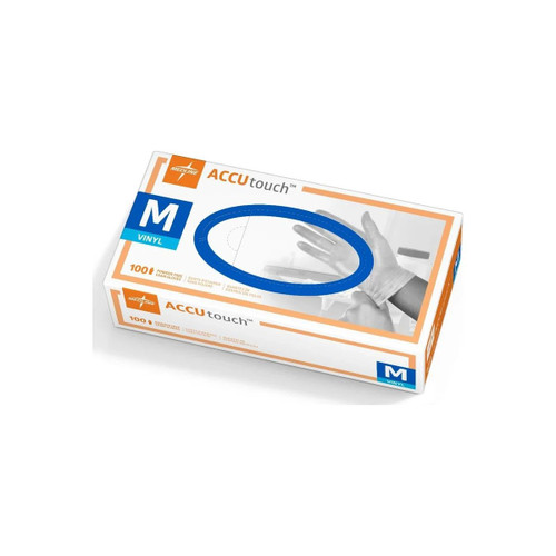 Medline - Accutouch - Mds192075h - Glove,Exam,Vinyl,Synthetic,Pf,Lf,Md - Box/100