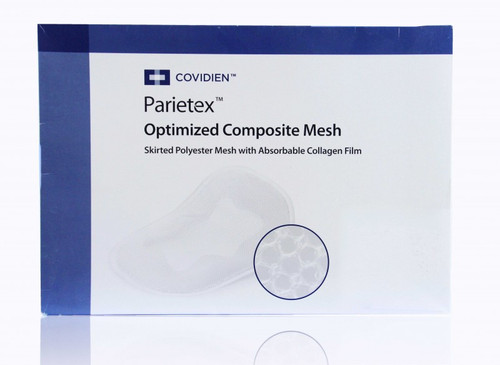 Medtronic - Parietex Optimized Composite (Pcox) - Pco2015Osx - Mitg - Laparoscopic Ventral Hernia Repair Mesh Partially Absorbable Knitted Multifilament Polyester 6 X 8 Inch Rectangle With Skirt Style Sterile - Each