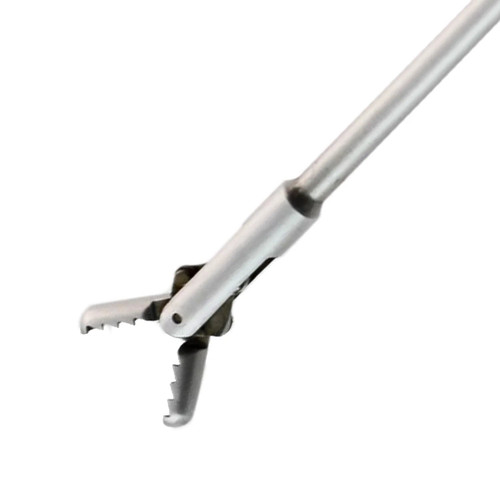 Olympus America - A4829 - Grasping Forceps 14 - 3/4 Inch Length Surgical Grade Stainless Steel Nonsterile Finger Ring Handle 7 Fr Semi Rigid Shark Teeth Tips - Each