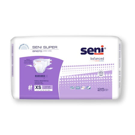 Tzmo Usa Inc. - Seni Super - Sxs25Bs1 - Brief, Incont Xsm 16"-24" - Case/75