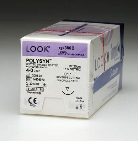 Surgical Specialties - G215N - Suture, Polysyn Taper Point 1/2 Cir 3 - 0 Undyed 17Mm - Box/1