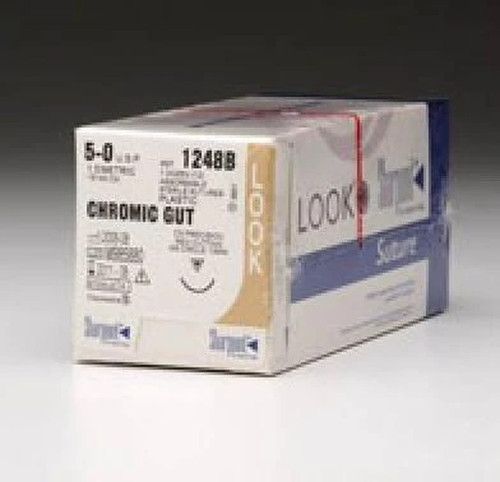 Surgical Specialties - C202N - Suture, Chromic Gut 5 - 0 70Cm Rb - 1 1/2 Circle 17Mm - Box/12