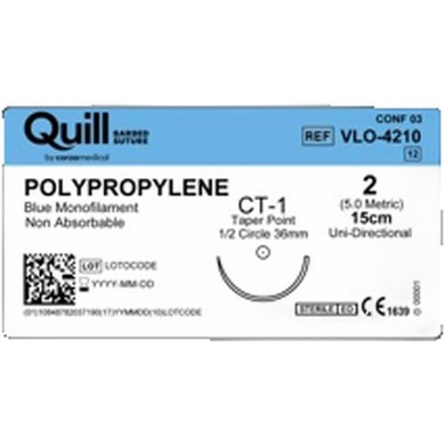 Surgical Specialties - Vlo-4210 - Suture, Quill Barbed Pp 2Blu 15Cm Ct - 1 1/2" Cir 36Mm - Box/12