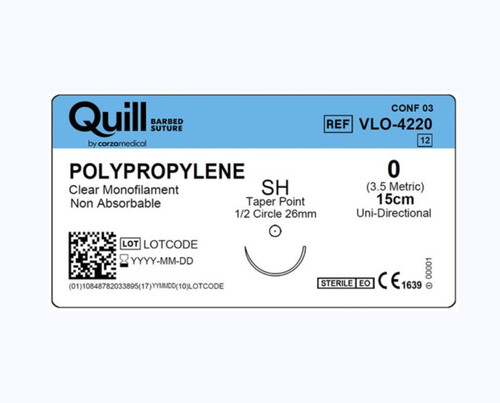 Specialty Surgical - Special - Vlo4220 - Suture, Quill Barbed Pp 0 Blu 15Cm Sh 1/2" Cir 26Mm - Box/12