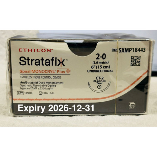 Johnson & - J Healthcare Systems - Sxmp1B443 - Suture, Stratafix Spiral Monocryl Plus Dyed 3 - 0 15Cm - Box/12