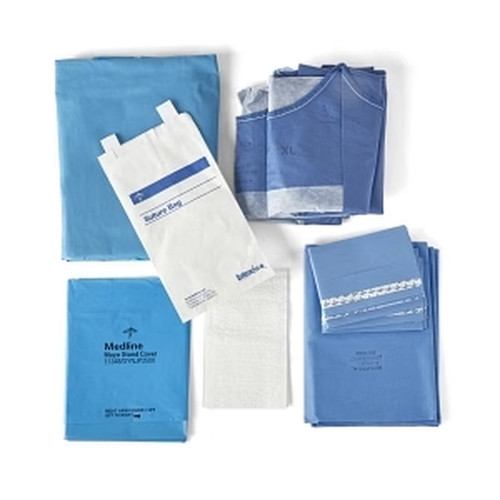 Medline - Dynjp1030 - Pack,Basic,W/2 Polyrnf Gown - Case/5