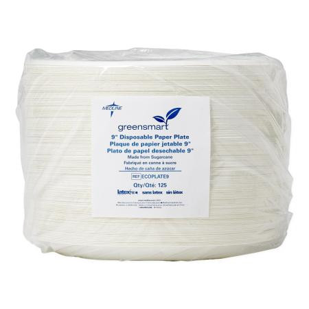 Medline - Ecoplate9z - Plate,Compostable,Paper,9 In - Each