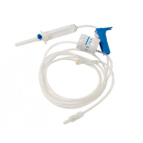 Emed Technologies - Technology - Flo-120 - Flo120 - Administration Set With Drip Chamber / Needle - Free Injection Site - Box/50