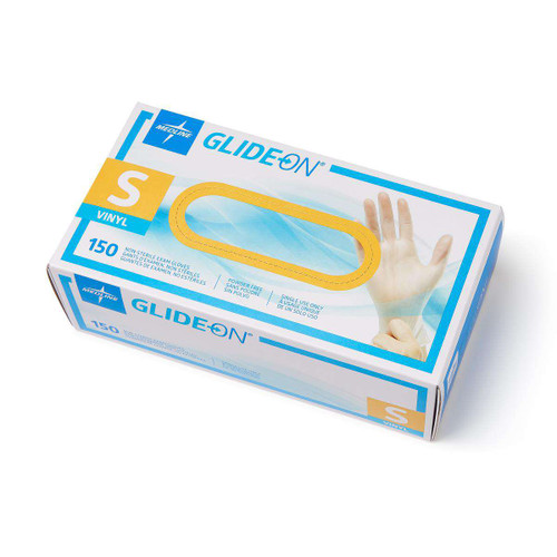 Medline - Glide512h - Glove,Exam,Vinyl,Glide On,Pf,Lf,M - Each
