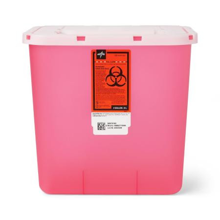 Medline - Mds701202h - Container,Sharps,2 Gal,Clr/Red,Wall/ - Each